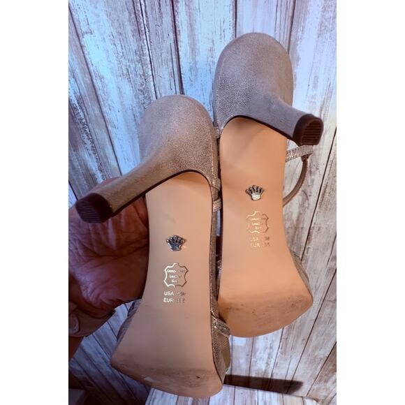 Nina Blossum Champagne Rhinestone Evening Sandals - 9.5 - Picture 8 of 8